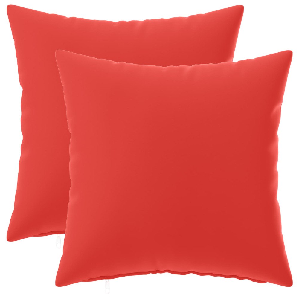 vidaXL Kuddöverdrag 2 st HEERLEN Röd 35 x 35 cm Polyester