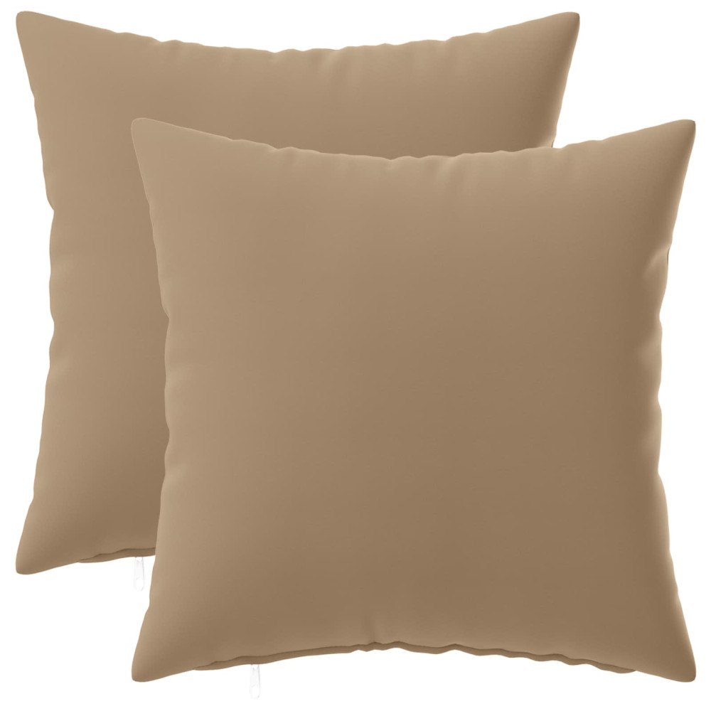 vidaXL Kuddöverdrag 2 st HEERLEN Taupe 35 x 35 cm Polyester