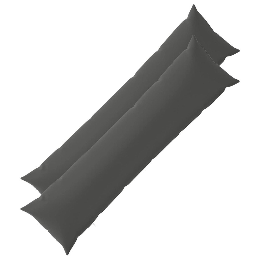vidaXL Kuddöverdrag 2 st HEERLEN Antracit 40 x 145 cm Polyester