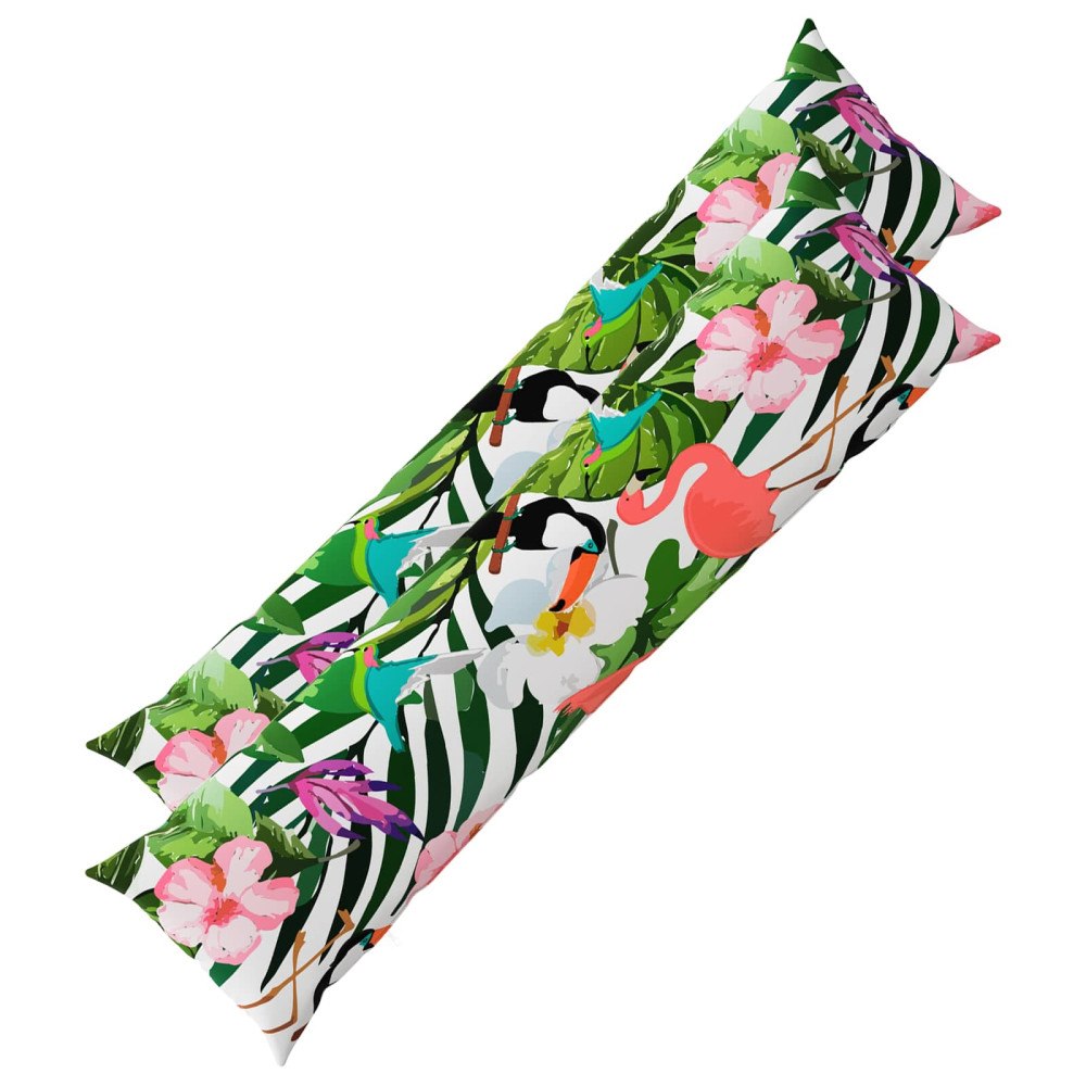 vidaXL Kuddöverdrag 2 st HEERLEN Svart 40 x 145 cm Polyester