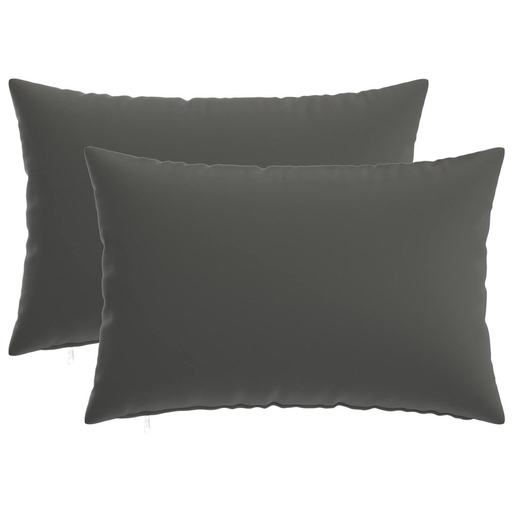vidaXL Kuddöverdrag 2 st HEERLEN Antracit 40 x 60 cm Polyester