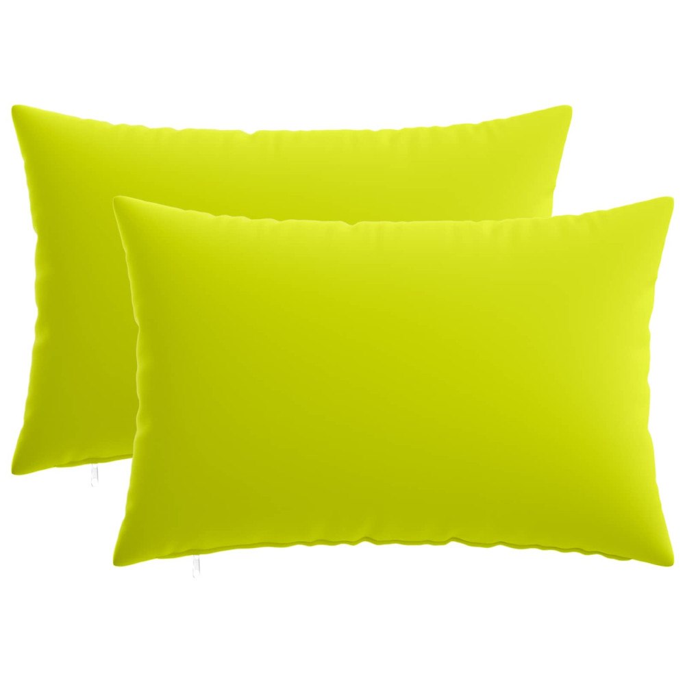 vidaXL Kuddöverdrag 2 st HEERLEN Klart grön. 40 x 60 cm Polyester