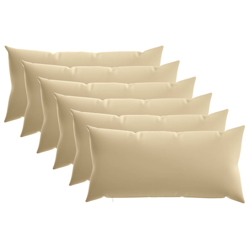 vidaXL Kuddöverdrag 6 st HEERLEN Beige 40 x 70 cm Polyester