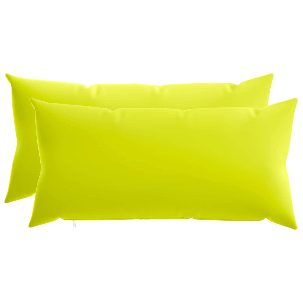 vidaXL Kuddöverdrag 2 st HEERLEN Klart grön. 40 x 70 cm Polyester