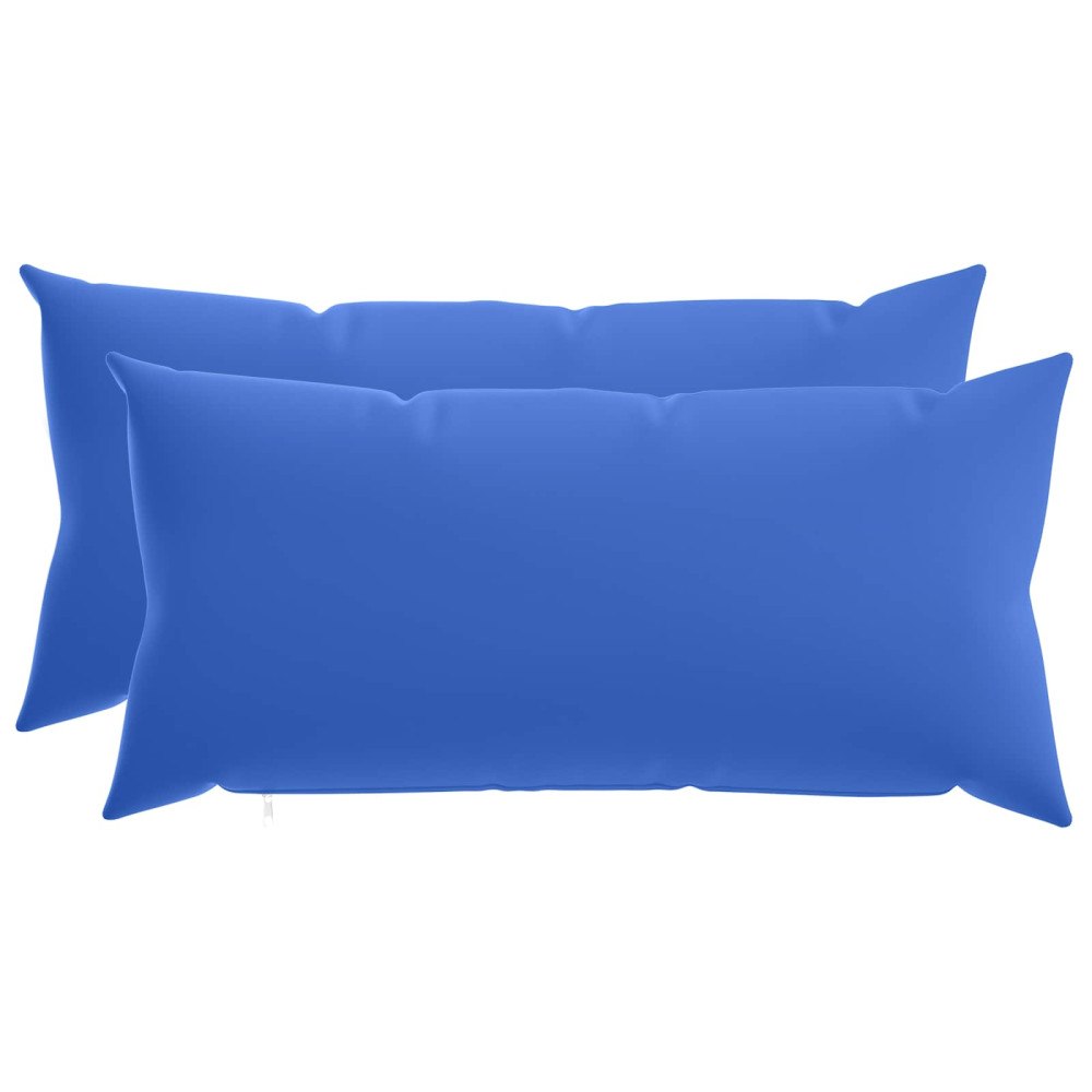 vidaXL Kuddöverdrag 2 st HEERLEN Kungsblå 40 x 70 cm Polyester