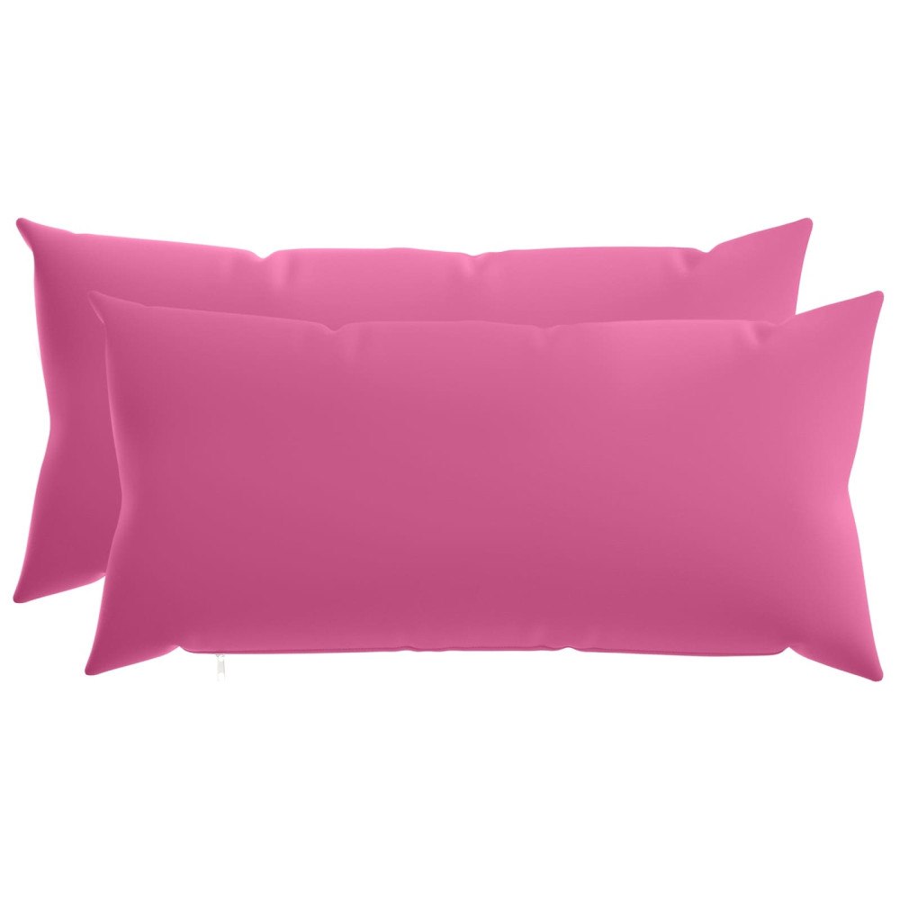 vidaXL Kuddöverdrag 2 st HEERLEN Rosa 40 x 70 cm Polyester