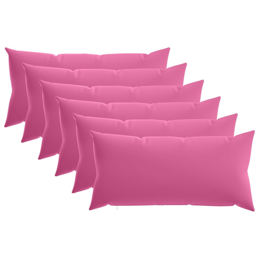 vidaXL Kuddöverdrag 6 st HEERLEN Rosa 40 x 70 cm Polyester