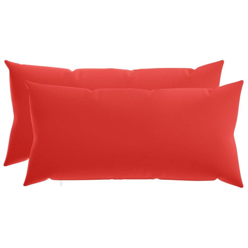 vidaXL Kuddöverdrag 2 st HEERLEN Röd 40 x 70 cm Polyester