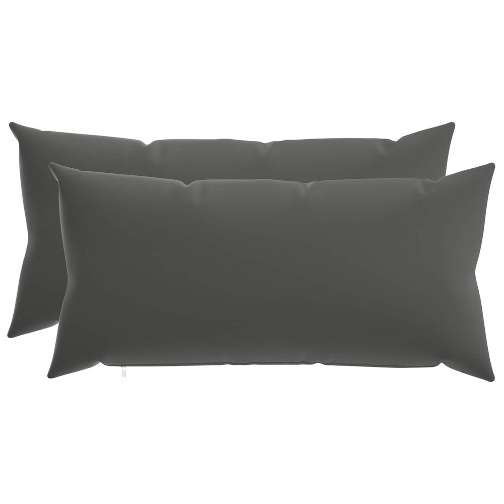 vidaXL Kuddöverdrag 2 st HEERLEN Antracit 40 x 80 cm Polyester
