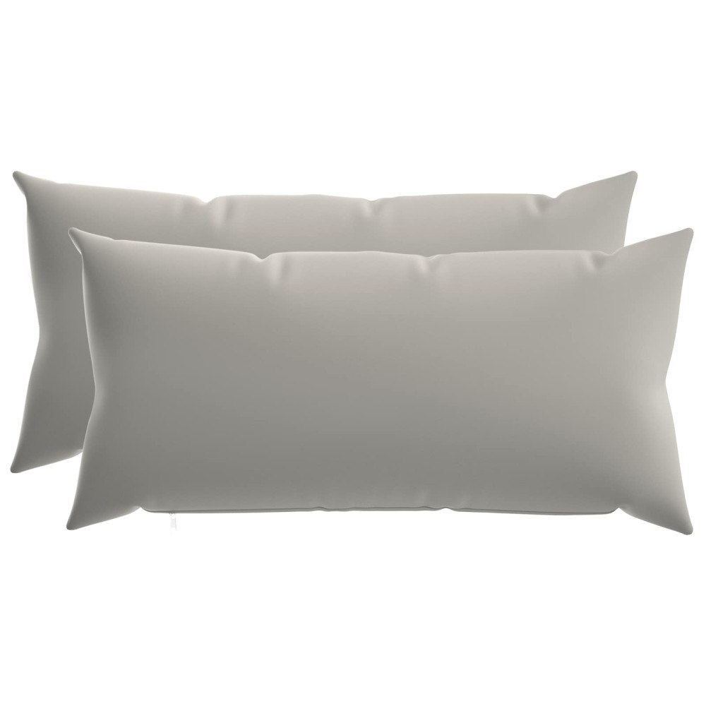 vidaXL Kuddöverdrag 2 st HEERLEN Grå 40 x 80 cm Polyester