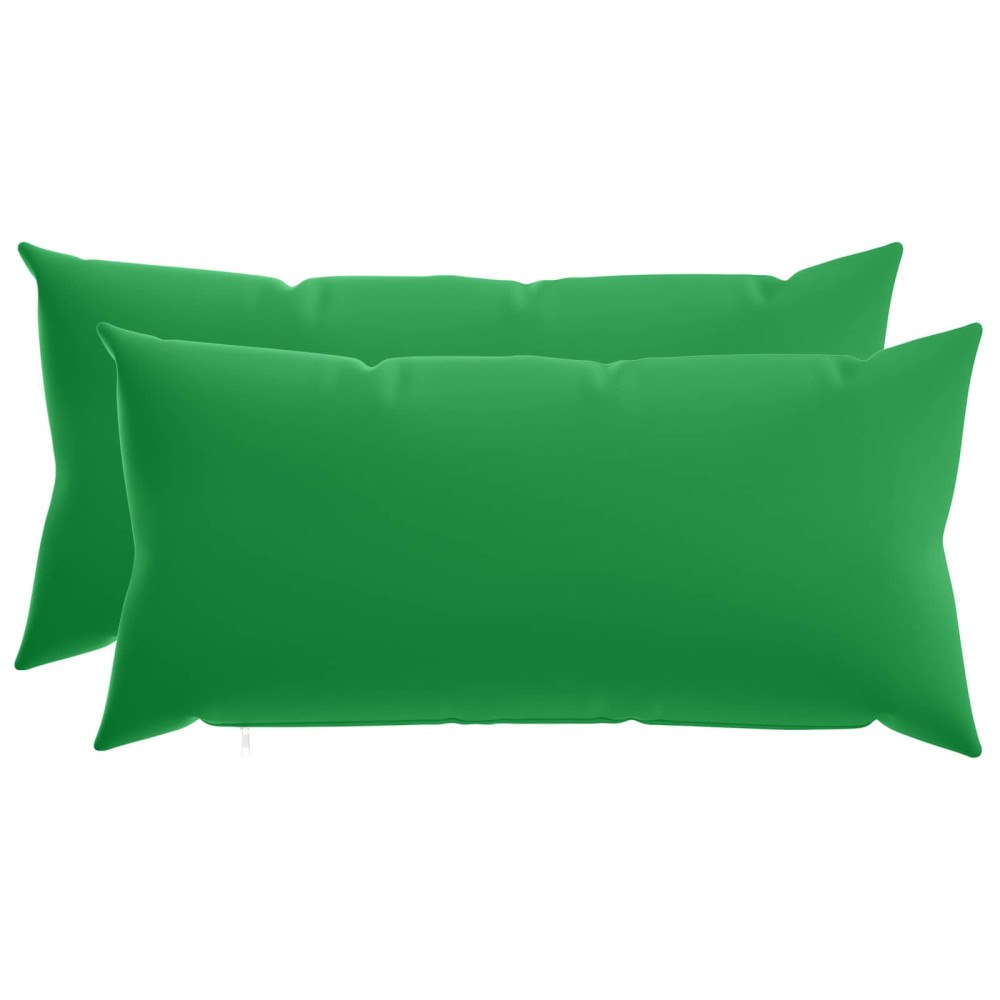 vidaXL Kuddöverdrag 2 st HEERLEN Grön 40 x 80 cm Polyester