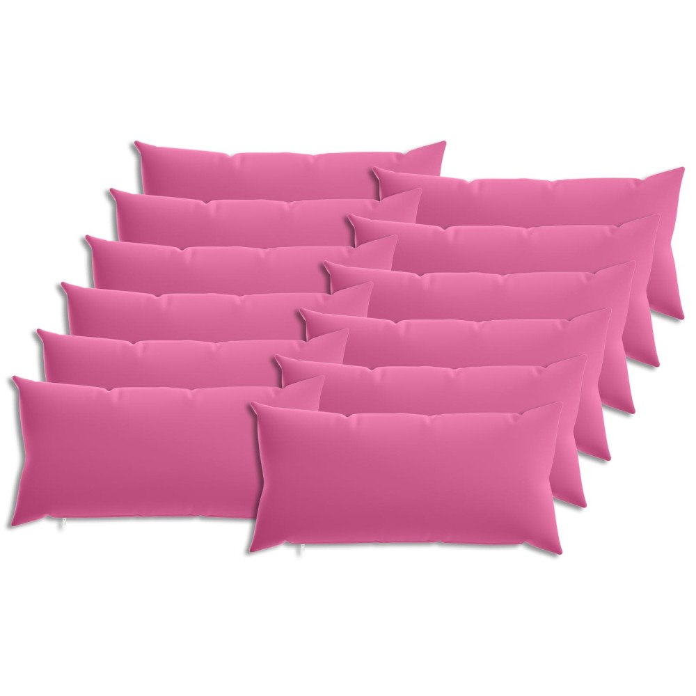 vidaXL Kuddöverdrag 12 st HEERLEN Rosa 40 x 80 cm Polyester