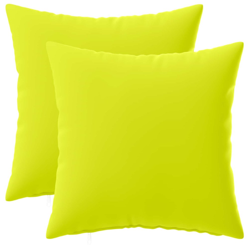 vidaXL Kuddöverdrag 2 st HEERLEN Klart grön. 45 x 45 cm Polyester