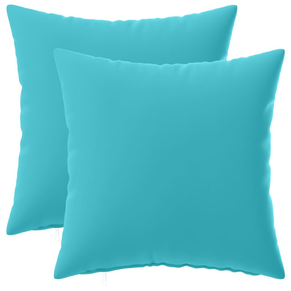 vidaXL Kuddöverdrag 2 st HEERLEN Turkos 45 x 45 cm Polyester