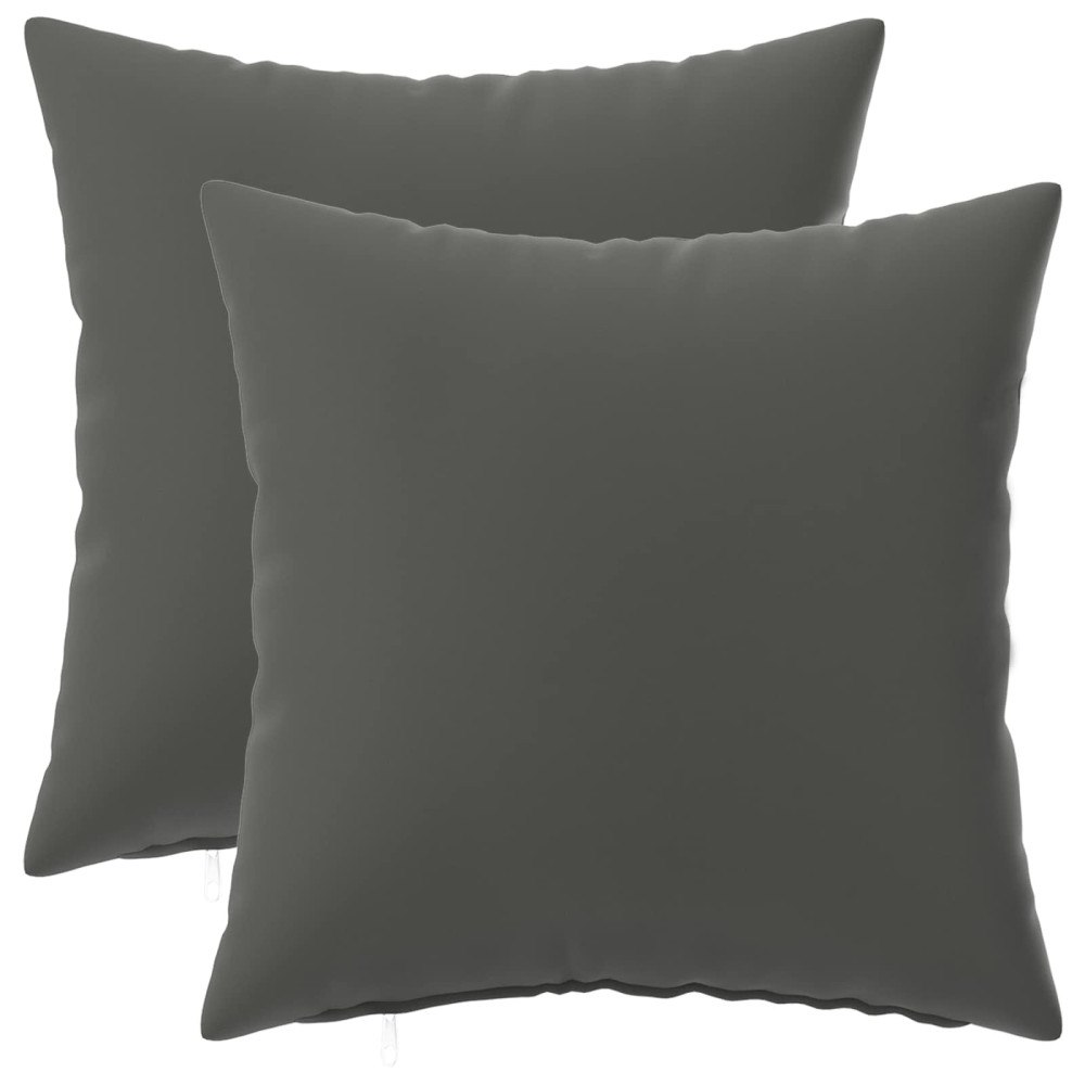 vidaXL Kuddöverdrag 2 st HEERLEN Antracit 50 x 50 cm Polyester