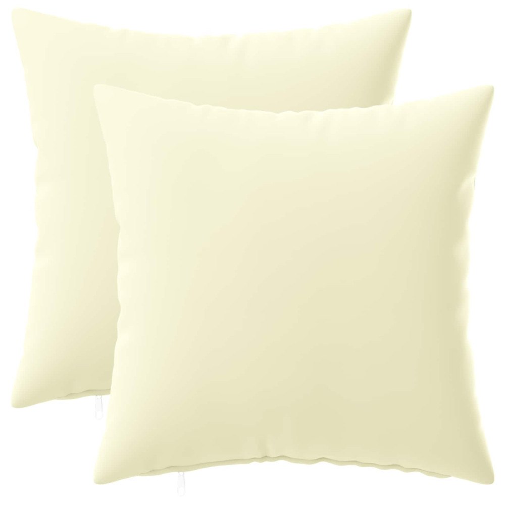 vidaXL Kuddöverdrag 2 st HEERLEN Gräddvit 50 x 50 cm Polyester