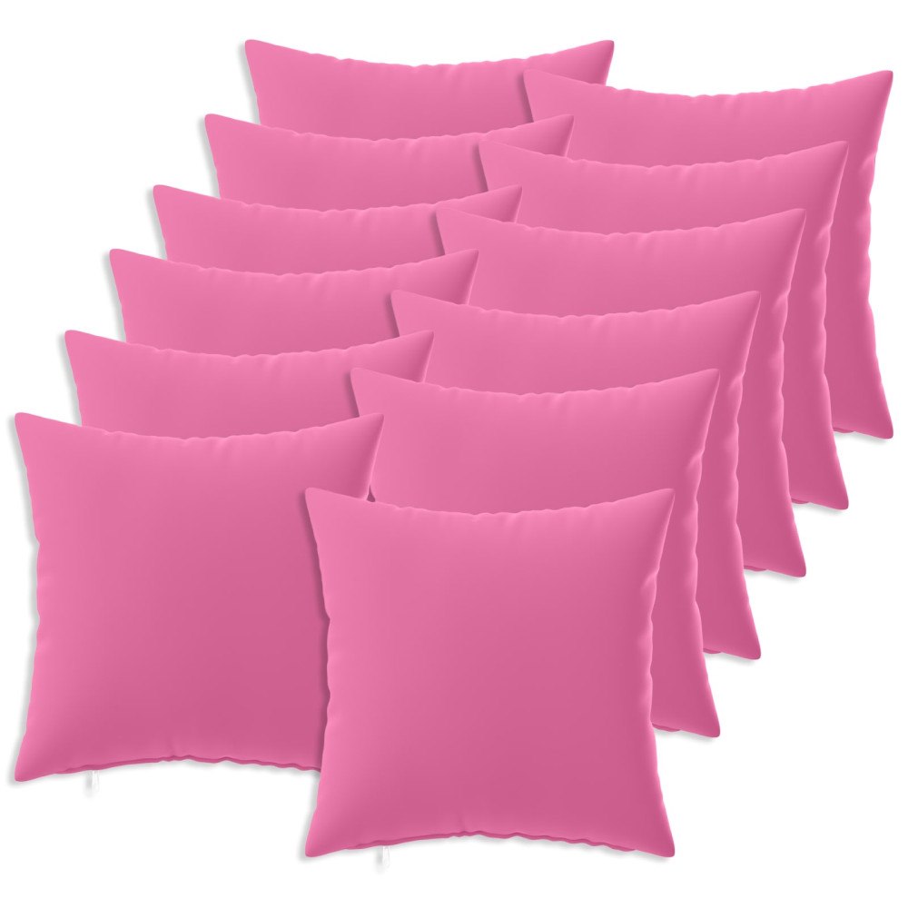 vidaXL Kuddöverdrag 12 st HEERLEN Rosa 50 x 50 cm Polyester