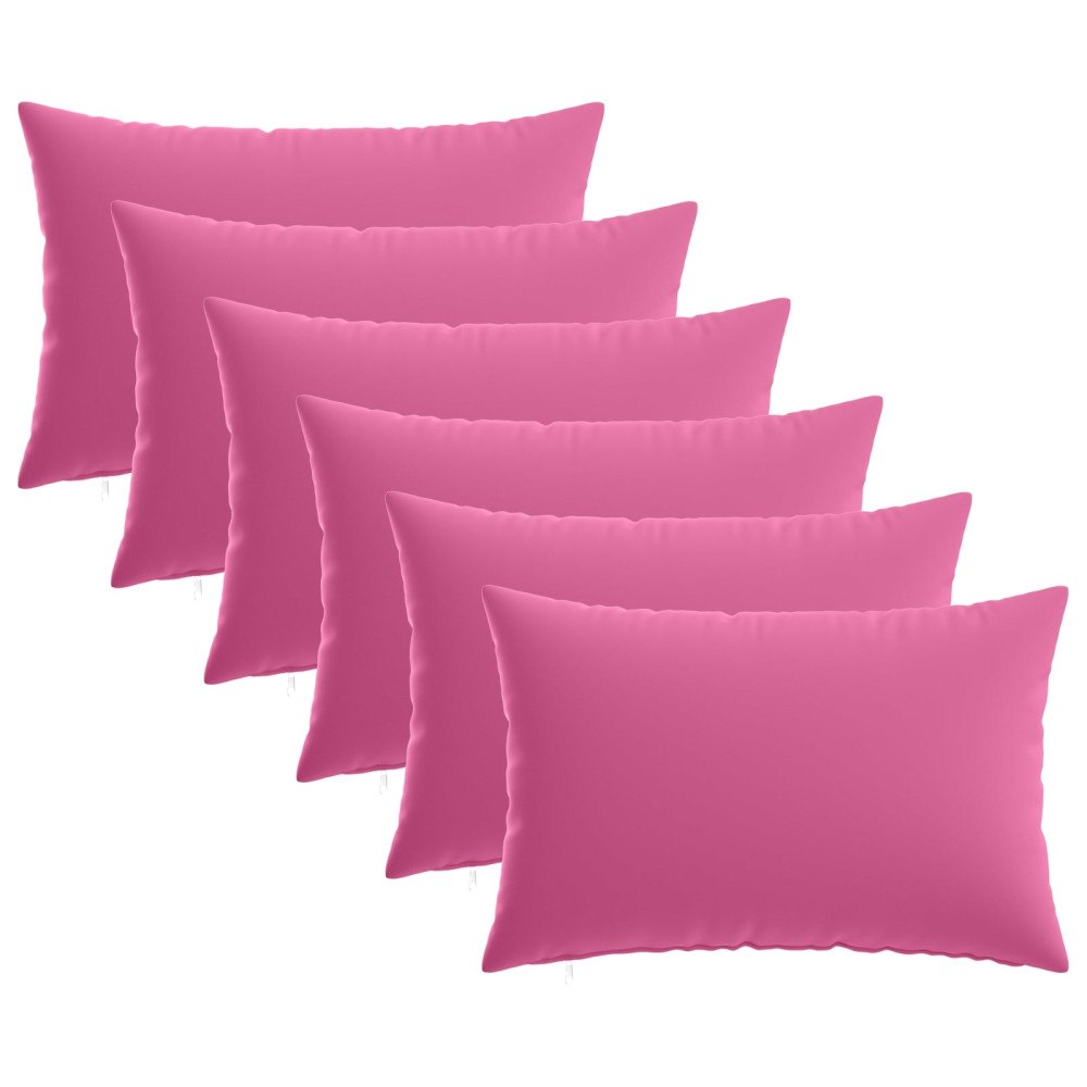 vidaXL Kuddöverdrag 6 st HEERLEN Rosa 50 x 70 cm Polyester