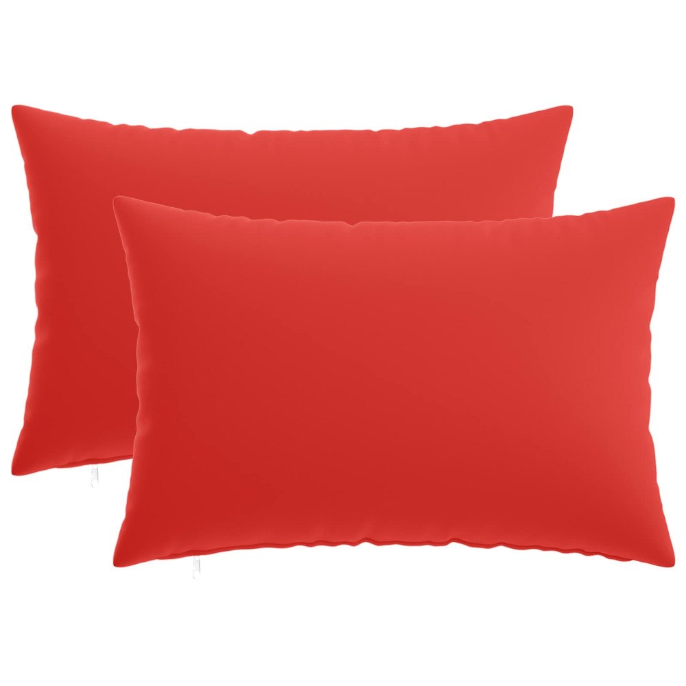 vidaXL Kuddöverdrag 2 st HEERLEN Röd 50 x 75 cm Polyester
