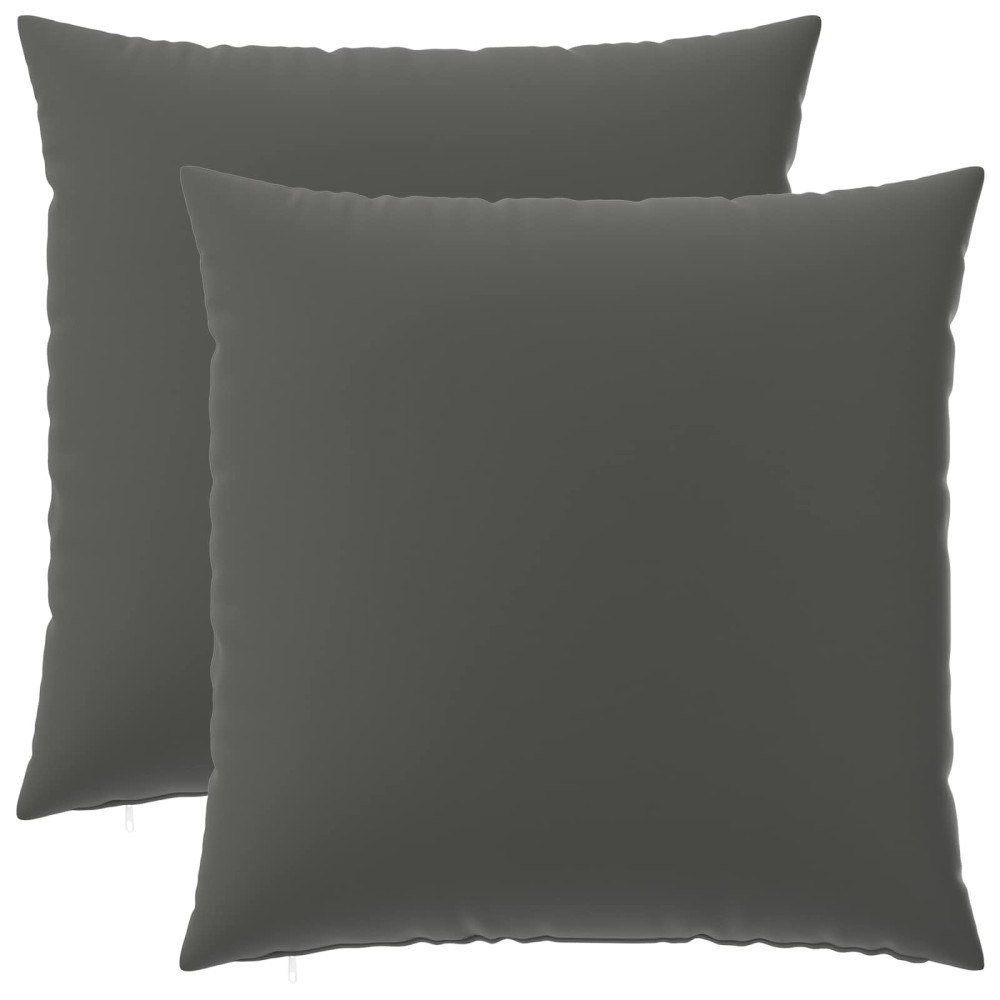 vidaXL Kuddöverdrag 2 st HEERLEN Antracit 60 x 60 cm Polyester