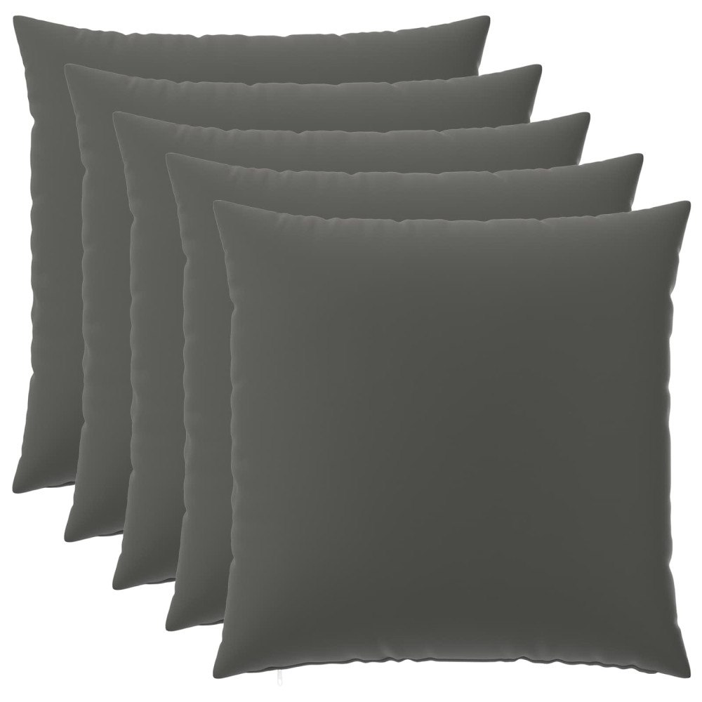 vidaXL Kuddöverdrag 6 st HEERLEN Antracit 60 x 60 cm Polyester