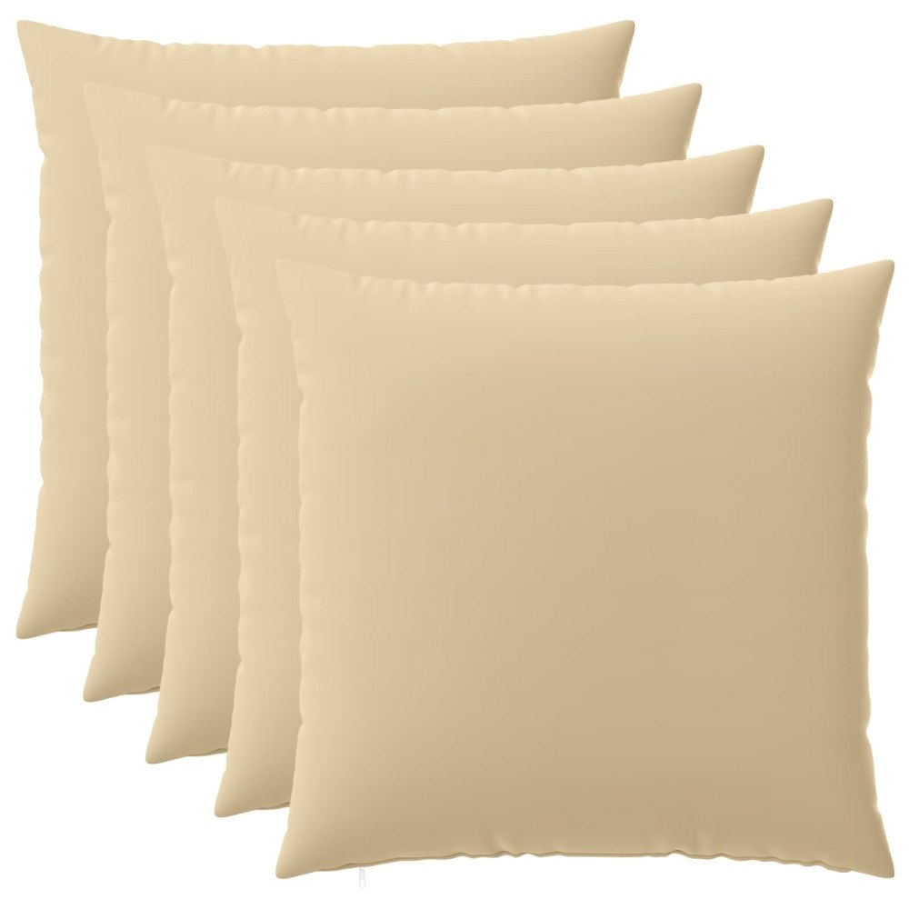 vidaXL Kuddöverdrag 6 st HEERLEN Beige 60 x 60 cm Polyester
