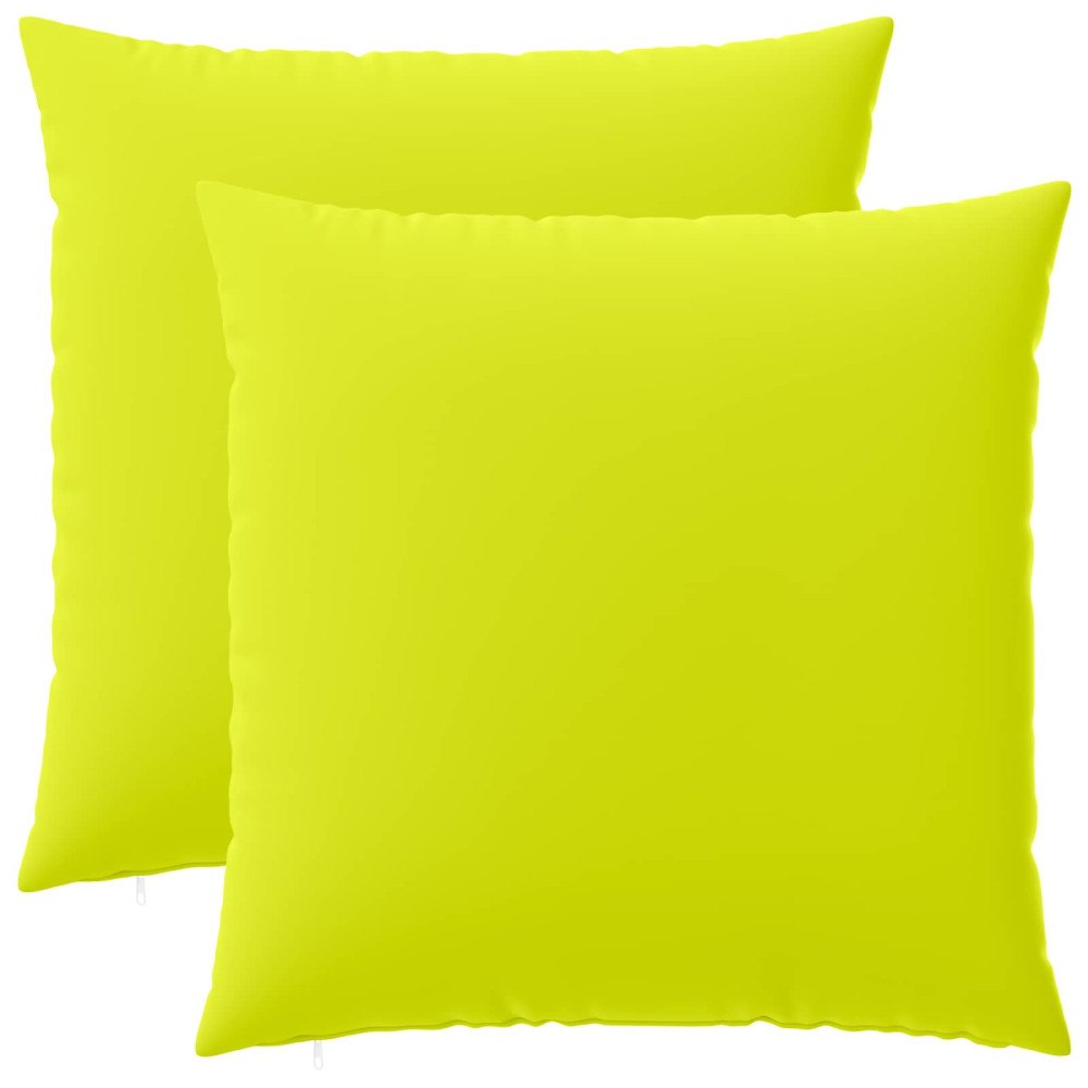 vidaXL Kuddöverdrag 2 st HEERLEN Klart grön. 60 x 60 cm Polyester