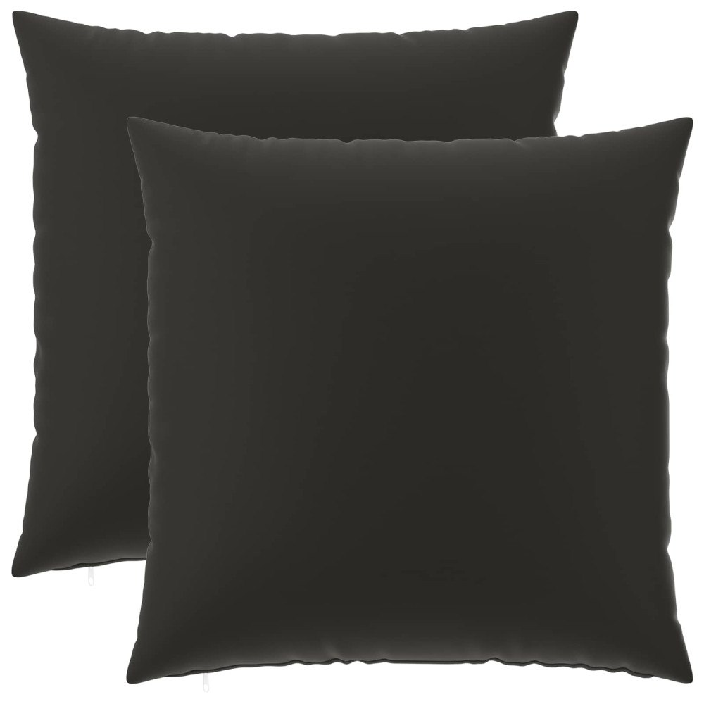 vidaXL Kuddöverdrag 2 st HEERLEN Svart 60 x 60 cm Polyester