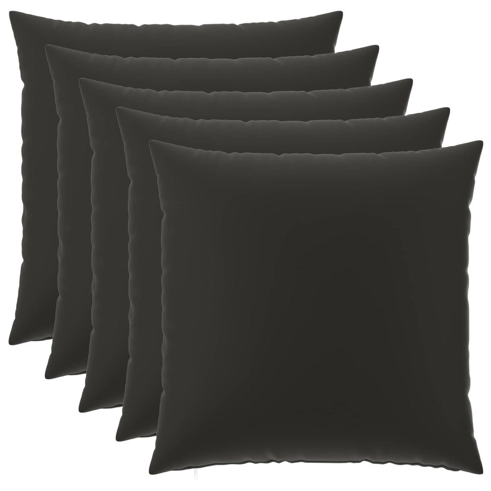 vidaXL Kuddöverdrag 6 st HEERLEN Svart 60 x 60 cm Polyester