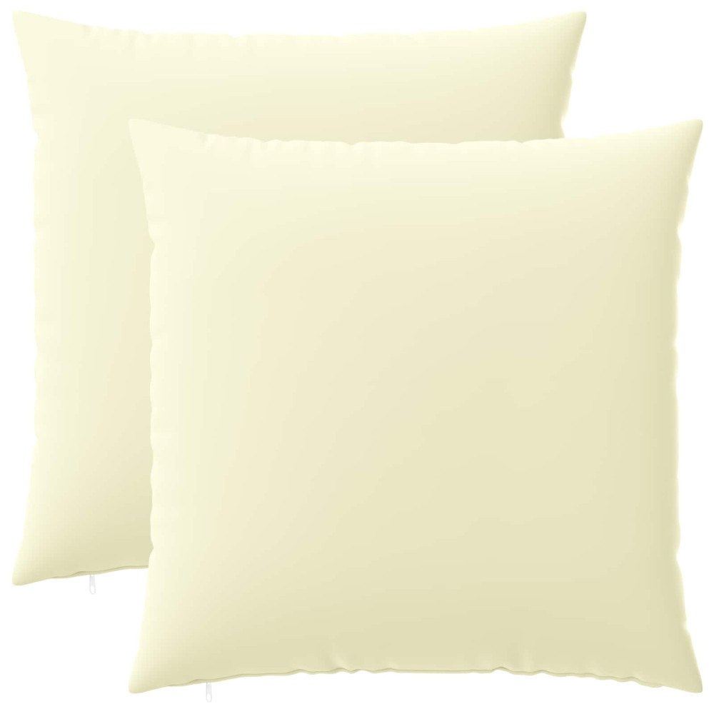 vidaXL Kuddöverdrag 2 st HEERLEN Gräddvit 60 x 60 cm Polyester