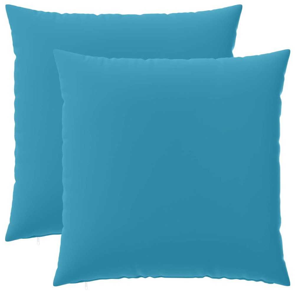 vidaXL Kuddöverdrag 2 st HEERLEN Ljusblå 60 x 60 cm Polyester