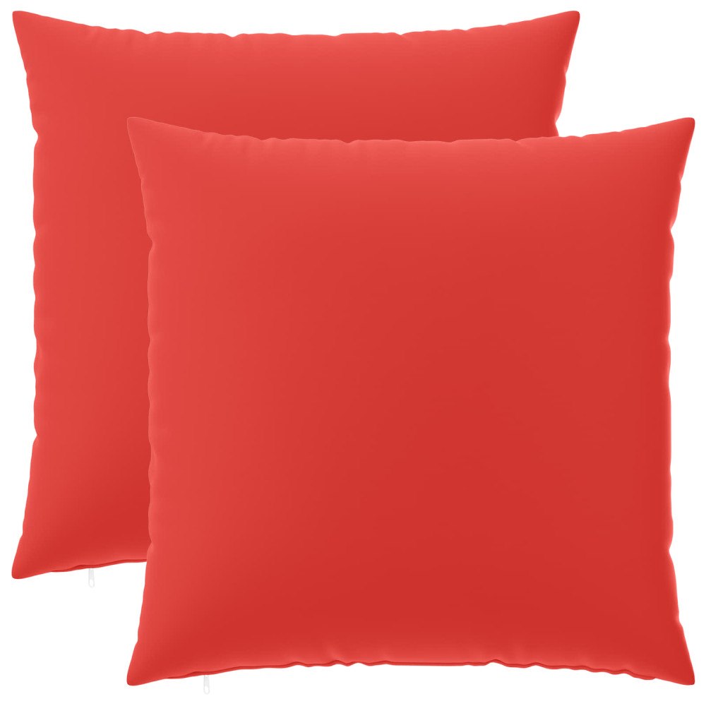 vidaXL Kuddöverdrag 2 st HEERLEN Röd 60 x 60 cm Polyester