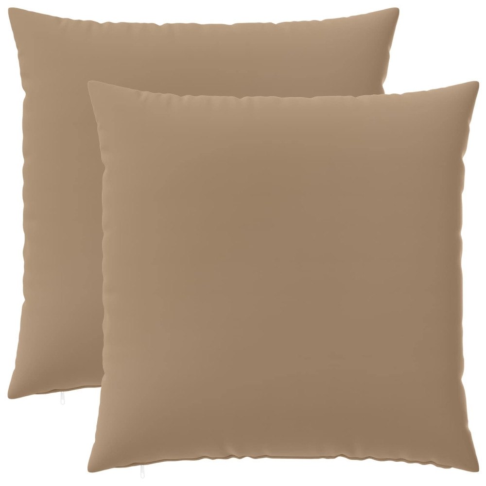 vidaXL Kuddöverdrag 2 st HEERLEN Taupe 60 x 60 cm Polyester