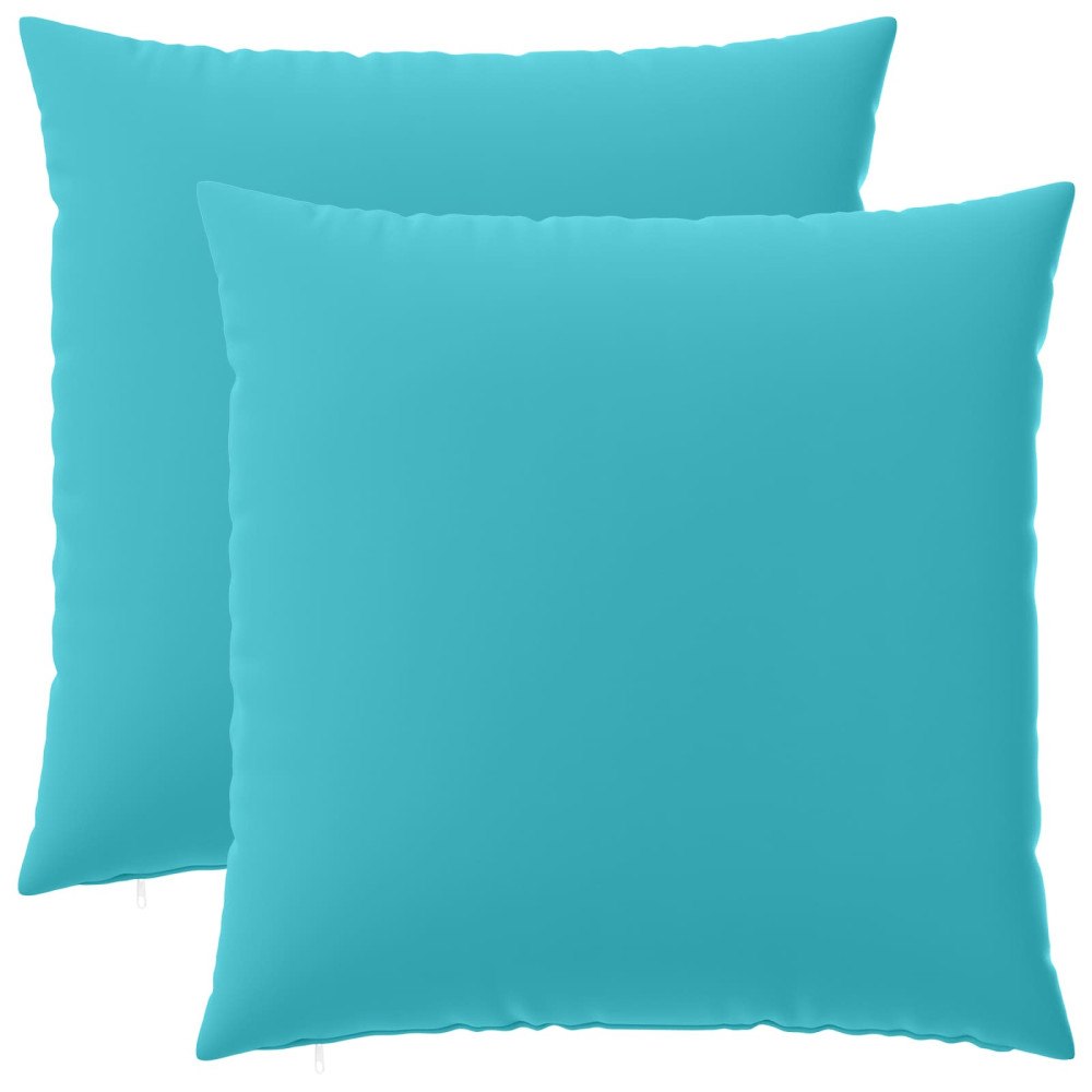 vidaXL Kuddöverdrag 2 st HEERLEN Turkos 60 x 60 cm Polyester