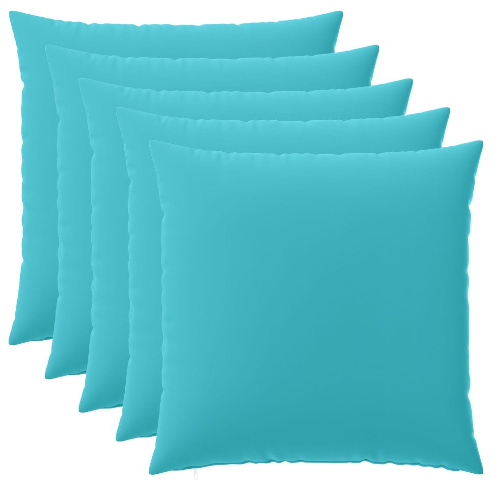 vidaXL Kuddöverdrag 6 st HEERLEN Turkos 60 x 60 cm Polyester