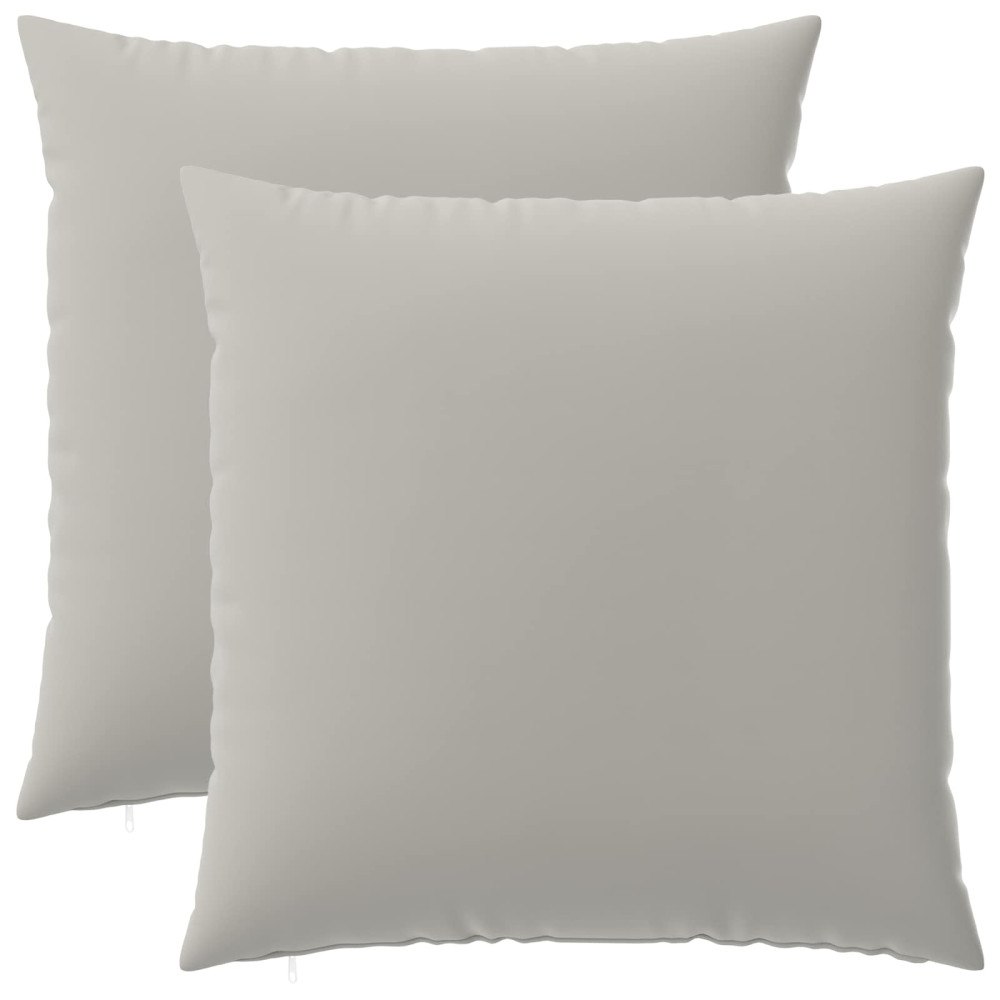 vidaXL Kuddöverdrag 2 st HEERLEN Grå 65 x 65 cm Polyester