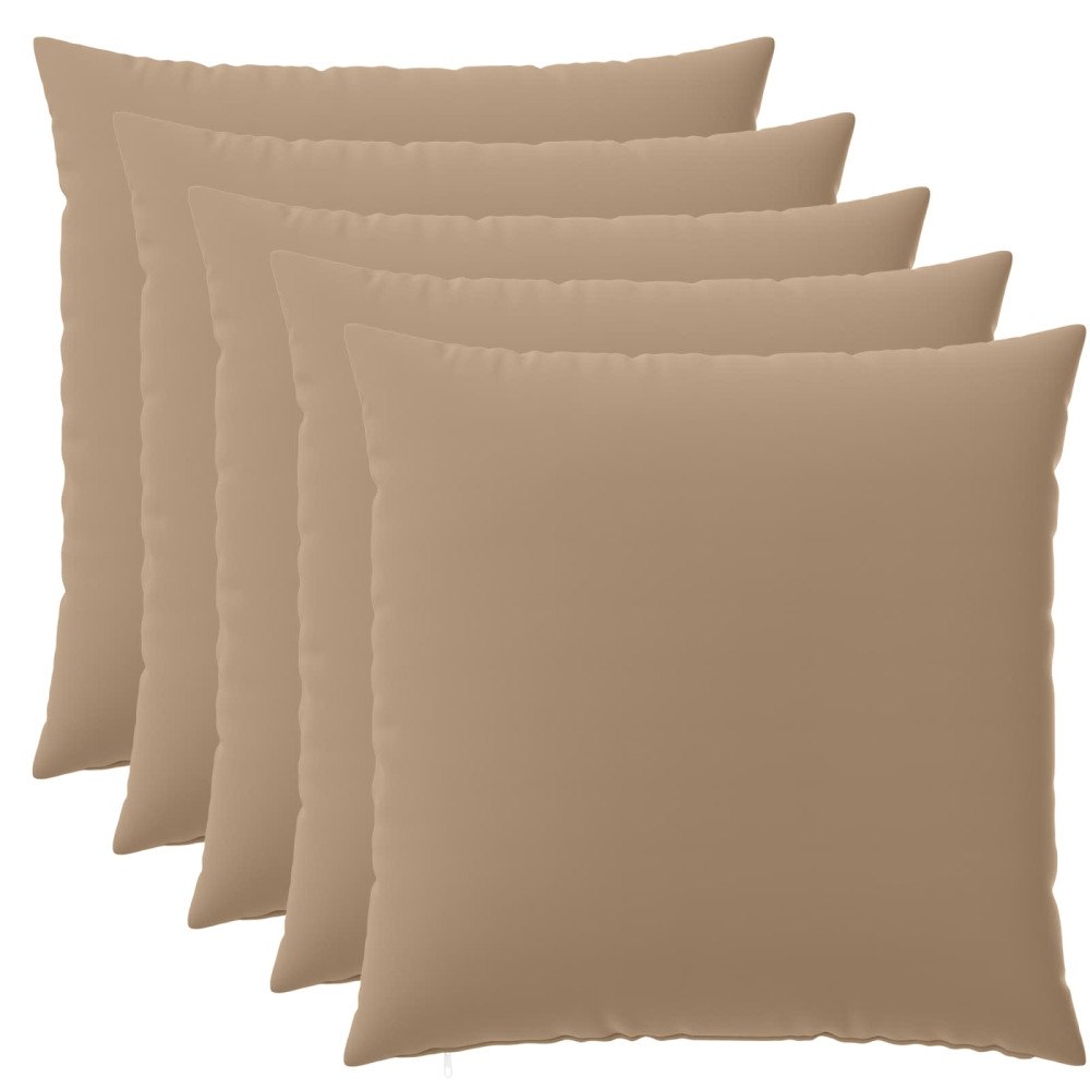 vidaXL Kuddöverdrag 6 st HEERLEN Taupe 65 x 65 cm Polyester