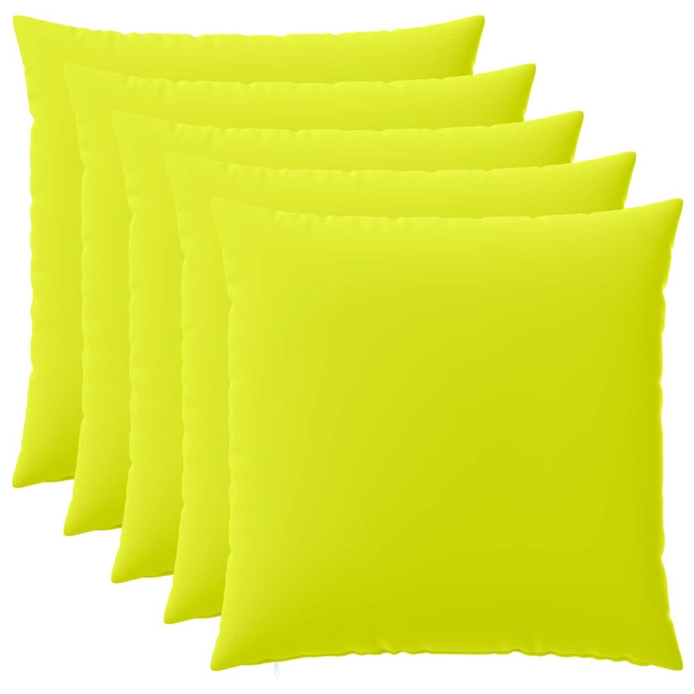 vidaXL Kuddöverdrag 6 st HEERLEN Klart grön. 80 x 80 cm Polyester