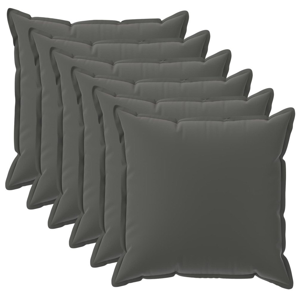vidaXL Kuddöverdrag 6 st HOUTEN Antracit 30 x 30 cm Polyester