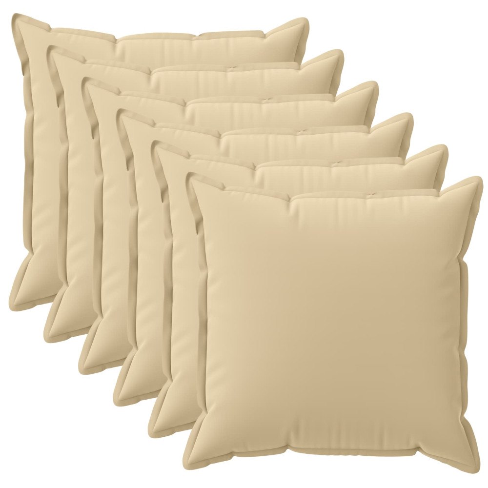 vidaXL Kuddöverdrag 6 st HOUTEN Beige 30 x 30 cm Polyester
