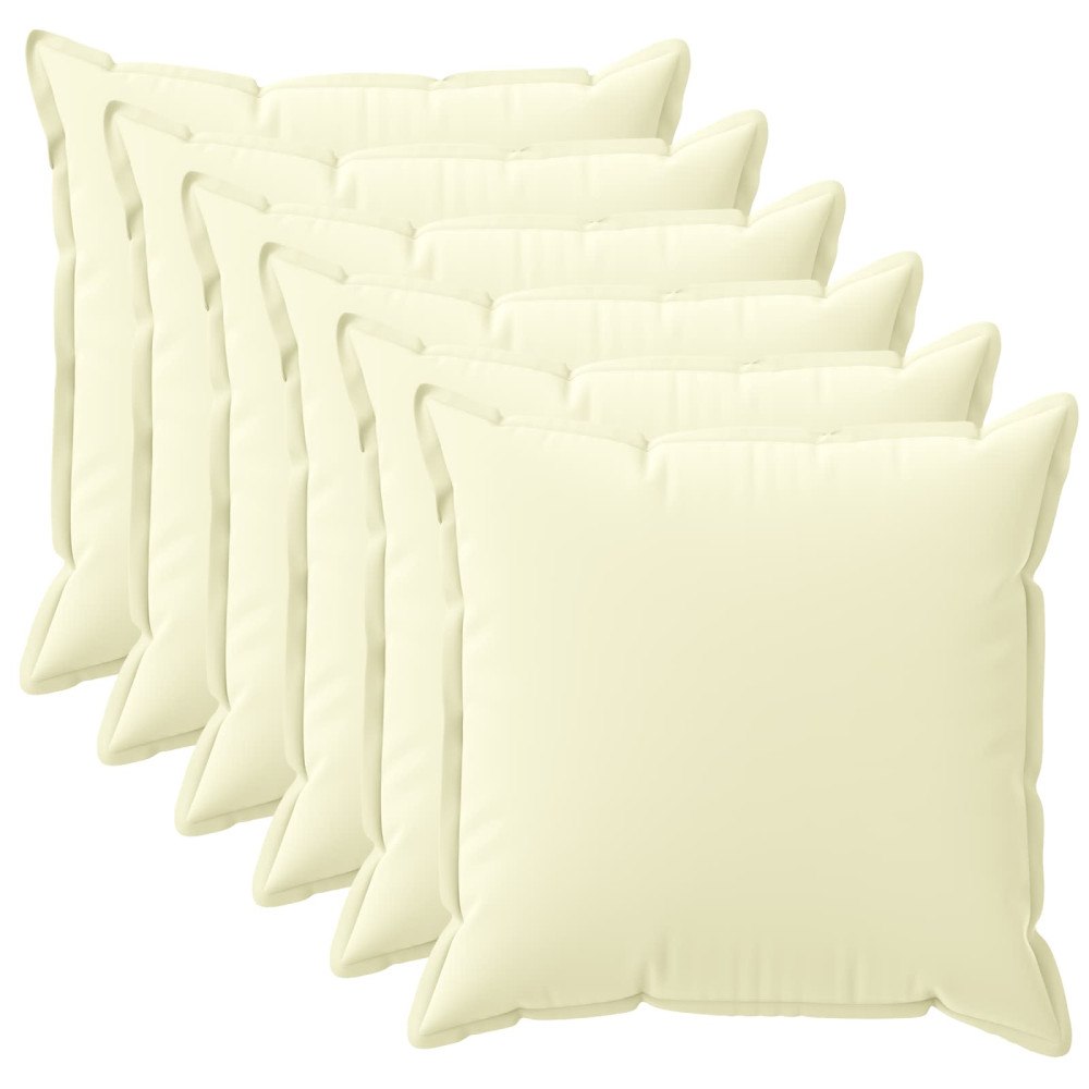 vidaXL Kuddöverdrag 6 st HOUTEN Gräddvit 30 x 30 cm Polyester