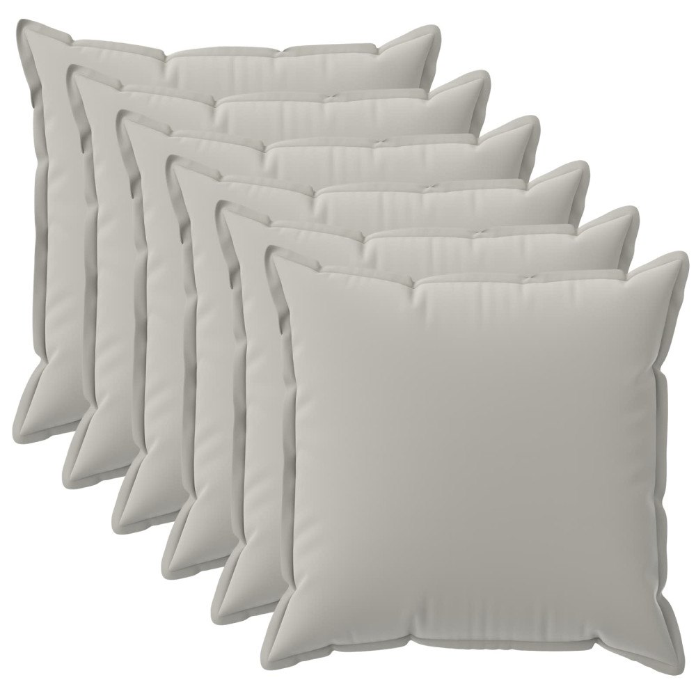 vidaXL Kuddöverdrag 6 st HOUTEN Grå 30 x 30 cm Polyester