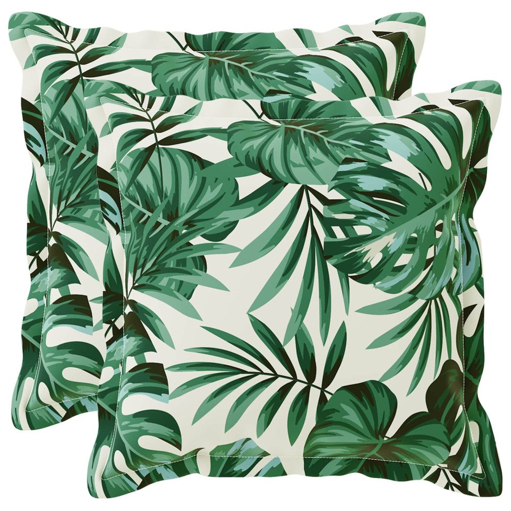 vidaXL Kuddöverdrag 2 st HOUTEN Bladmönster 30 x 30 cm Polyester