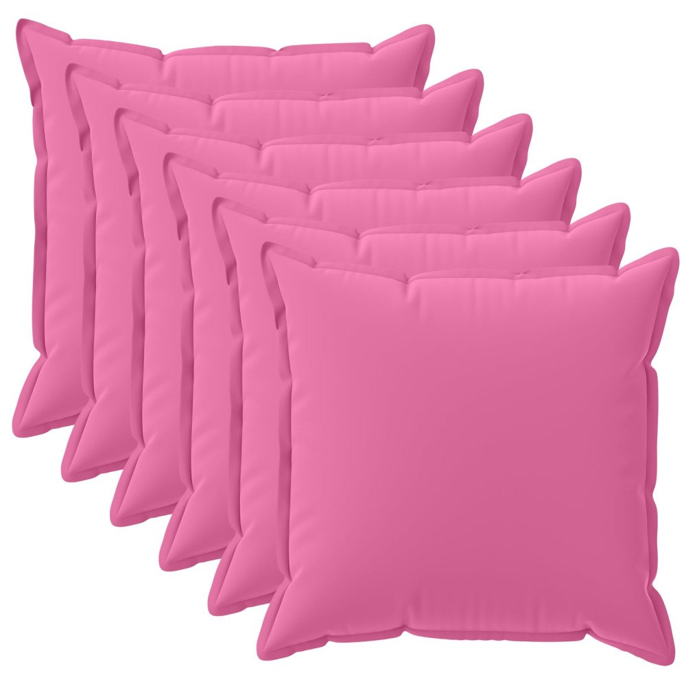 vidaXL Kuddöverdrag 6 st HOUTEN Rosa 30 x 30 cm Polyester