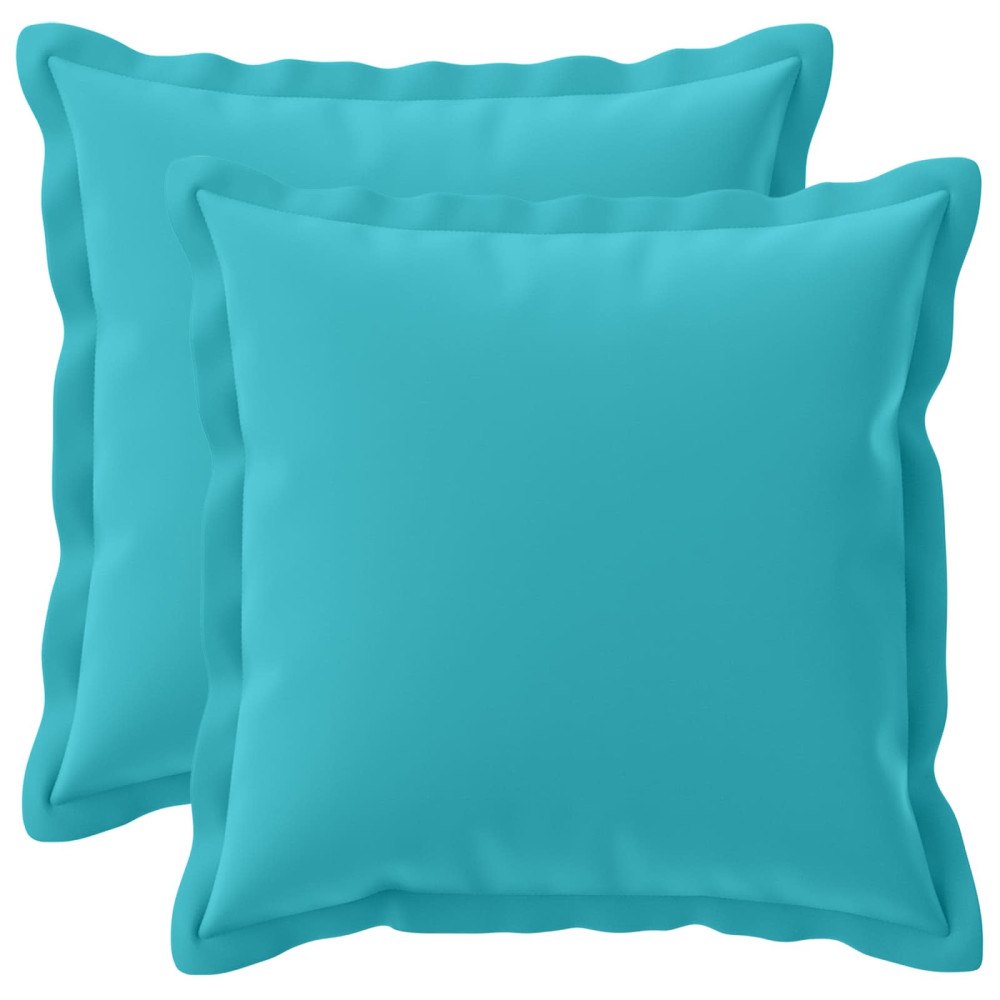 vidaXL Kuddöverdrag 2 st HOUTEN Turkos 30 x 30 cm Polyester