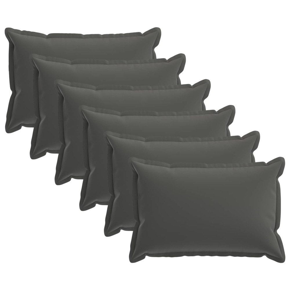 vidaXL Kuddöverdrag 6 st HOUTEN Antracit 30 x 50 cm Polyester