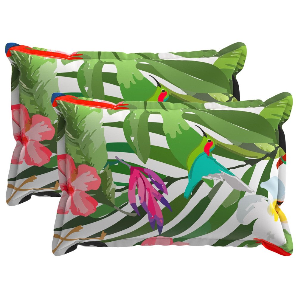 vidaXL Kuddöverdrag 2 st HOUTEN Svart 30 x 50 cm Polyester