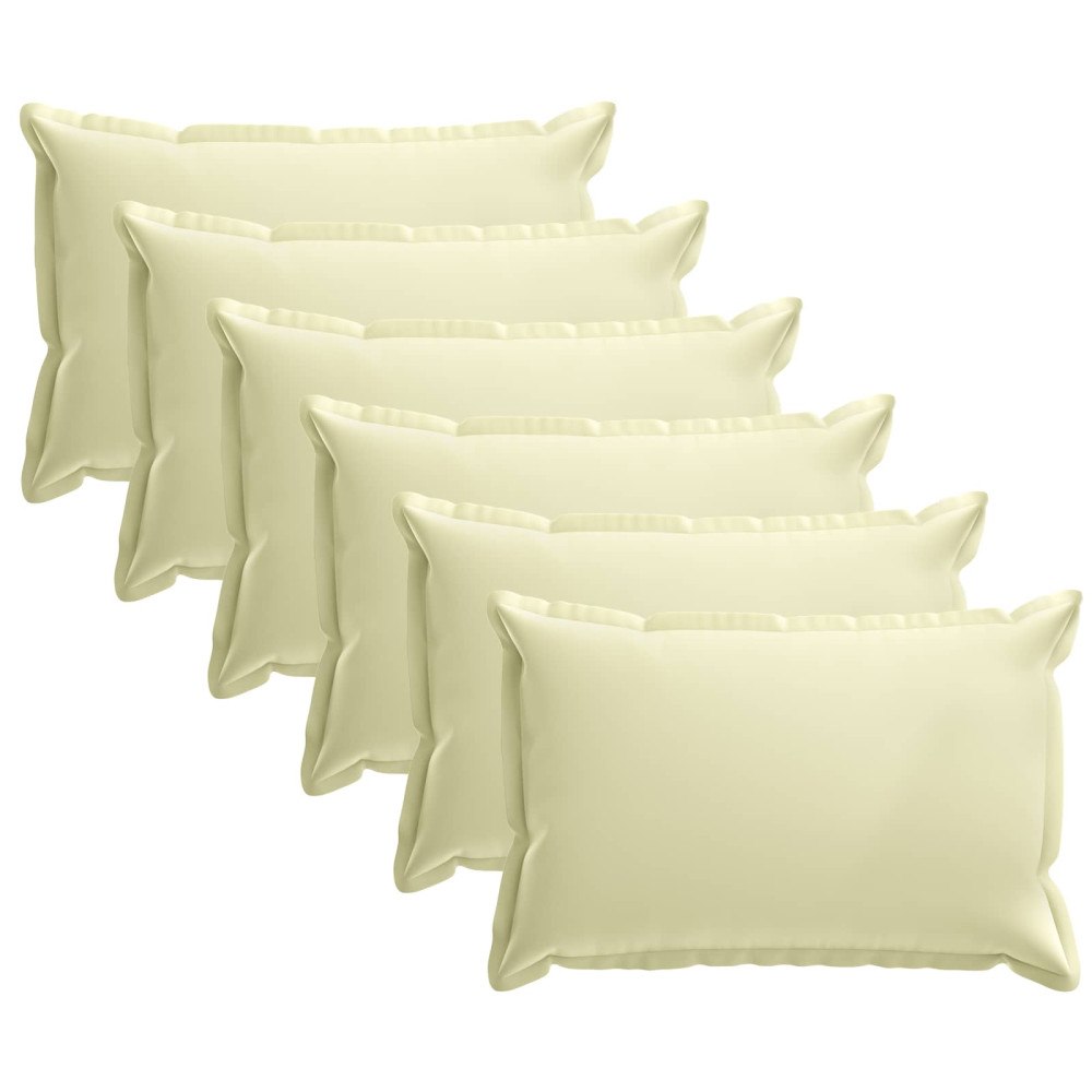 vidaXL Kuddöverdrag 6 st HOUTEN Gräddvit 30 x 50 cm Polyester