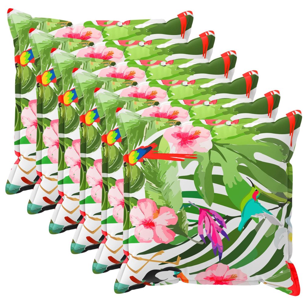 vidaXL Kuddöverdrag 6 st HOUTEN Svart 35 x 35 cm Polyester