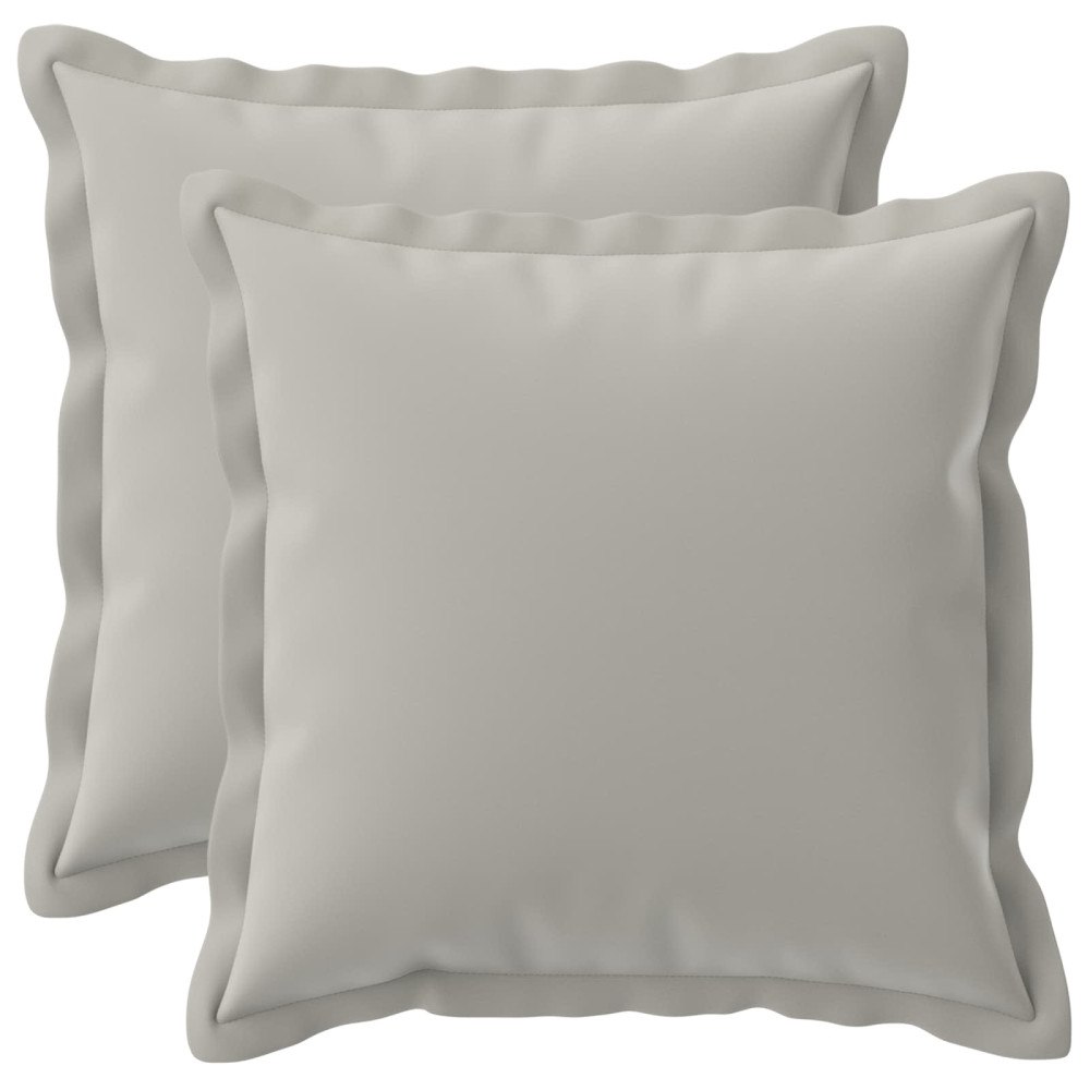 vidaXL Kuddöverdrag 2 st HOUTEN Grå 35 x 35 cm Polyester